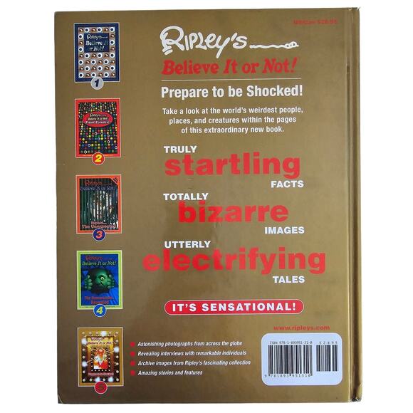 RIPLEY'S Believe it or Not PREPARE to be SHOCKED Hardback BOOK - Picture 2 of 5
